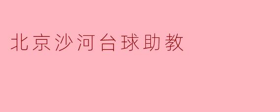 北京沙河台球助教
