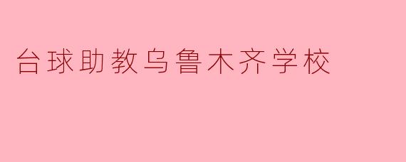 台球助教乌鲁木齐学校