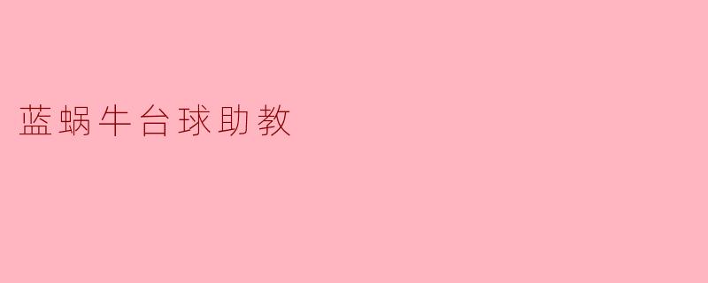 蓝蜗牛台球助教有什么特别的功能?**