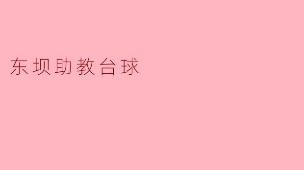 东坝助教台球:一项提升技能与友谊的运动