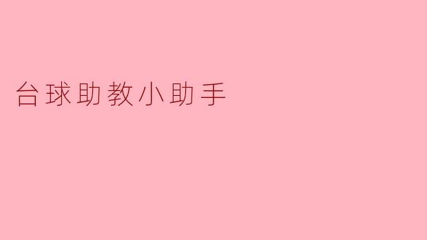 台球助教小助手
