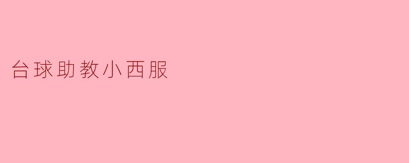 台球助教小西服