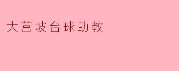 大营坡台球助教——提升技艺,助你成才的最佳伙伴