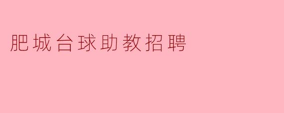 肥城台球助教的招聘条件有哪些?