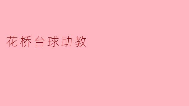 花桥台球助教的主要功能是什么？****
