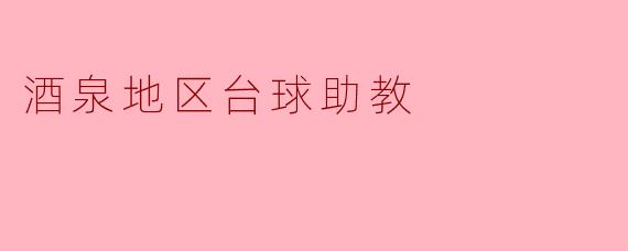 酒泉地区的台球助教主要负责哪些工作?****