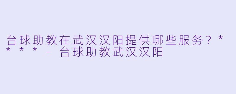 台球助教在武汉汉阳提供哪些服务？****