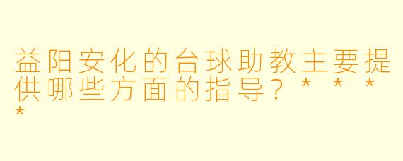 益阳安化的台球助教主要提供哪些方面的指导?****