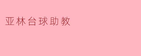 亚林台球助教