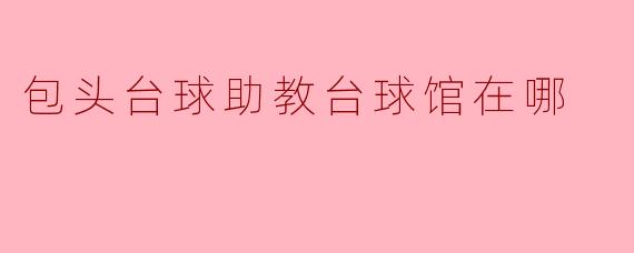 包头台球助教台球馆在哪