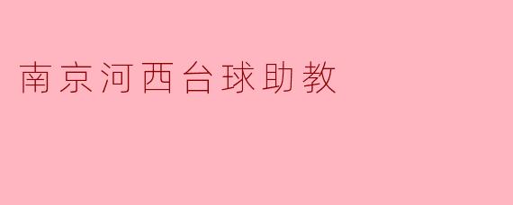 南京河西台球助教