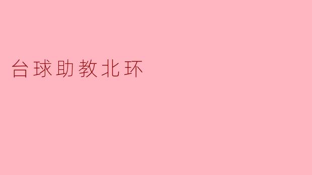 台球助教北环