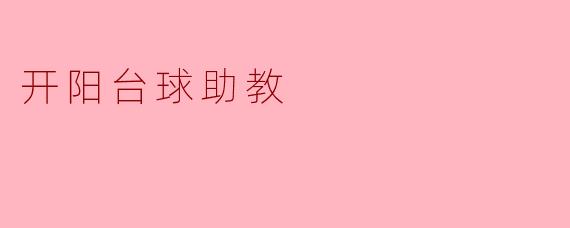 开阳台球助教