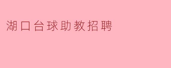 湖口台球助教招聘