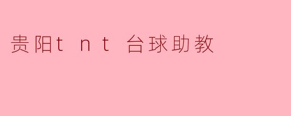 贵阳TNT台球助教:开启台球爱好者的新篇章