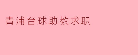 ** 我想应聘青浦的台球助教,应该准备哪些材料和技能?**