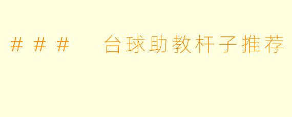 ### 台球助教杆子推荐