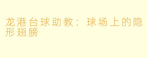 龙港台球助教：球场上的隐形翅膀