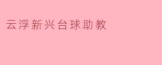 云浮新兴台球助教