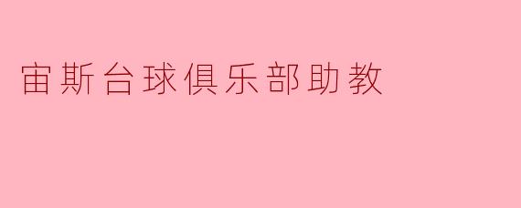 宙斯台球俱乐部助教