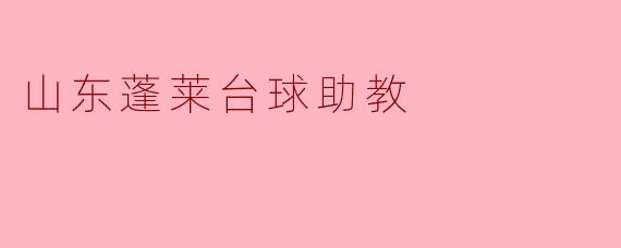 山东蓬莱台球助教