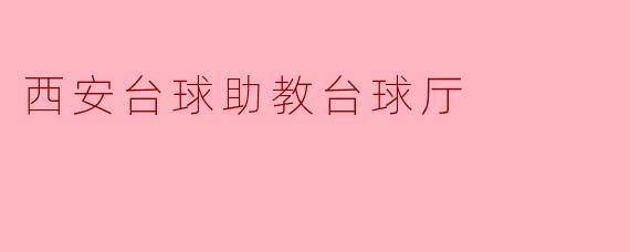 西安台球助教台球厅