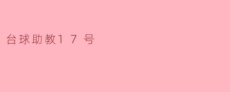 台球助教17号