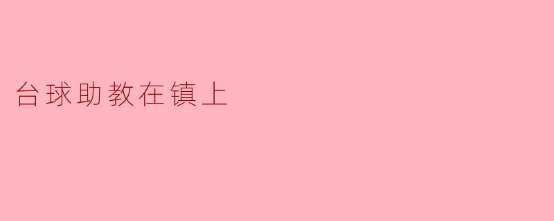 台球助教在镇上