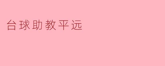 台球助教平远