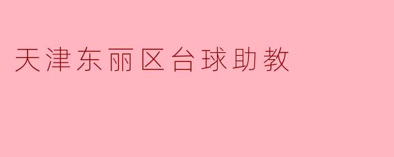 天津东丽区台球助教