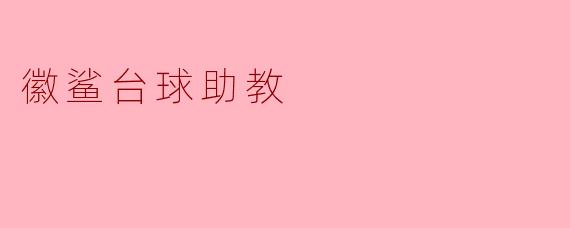 徽鲨台球助教