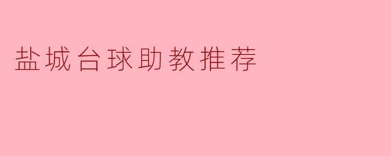 盐城台球助教推荐:专业指导助力你的台球技艺飞跃