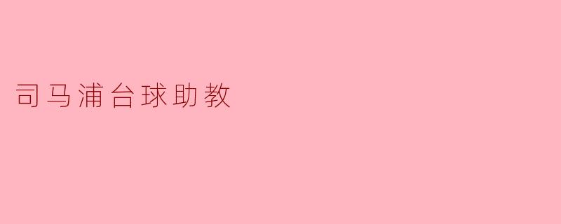 司马浦台球助教