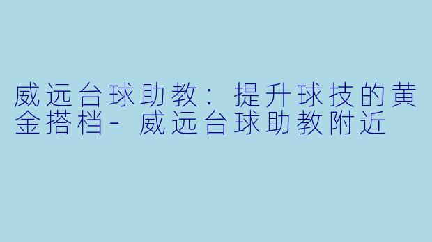 威远台球助教:提升球技的黄金搭档-威远台球助教附近