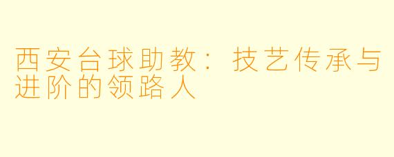 西安台球助教:技艺传承与进阶的领路人