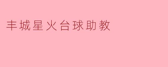 丰城星火台球助教
