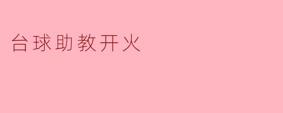 台球助教开火