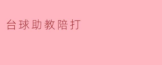 台球助教陪打