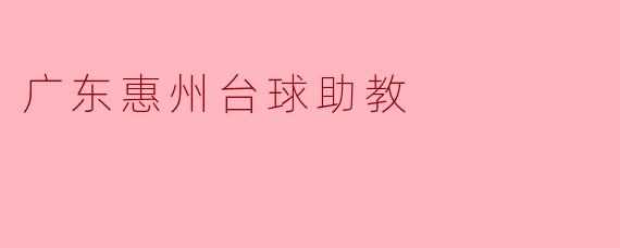 广东惠州台球助教
