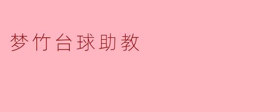 梦竹台球助教