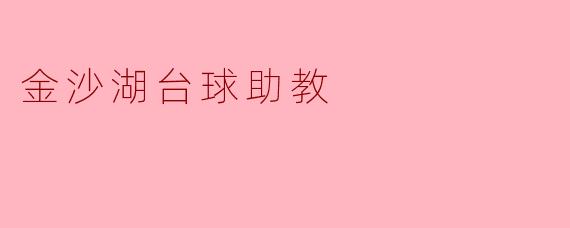 金沙湖台球助教