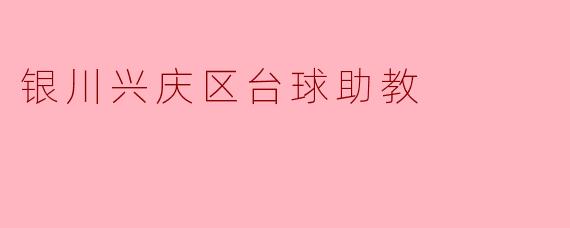 银川兴庆区台球助教