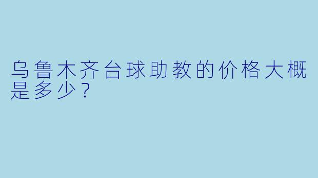 乌鲁木齐台球助教的价格大概是多少？