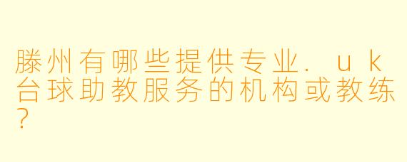 滕州有哪些提供专业.uk台球助教服务的机构或教练?