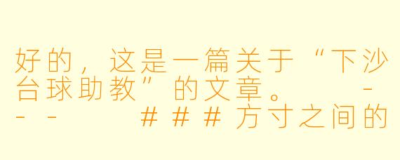 好的，这是一篇关于“下沙台球助教”的文章。

---

###方寸之间的引路人：揭秘下沙台球助教的“摆渡”人生

###