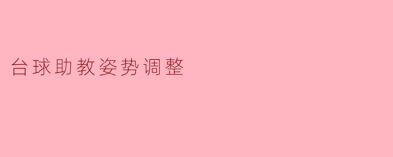 台球助教姿势调整