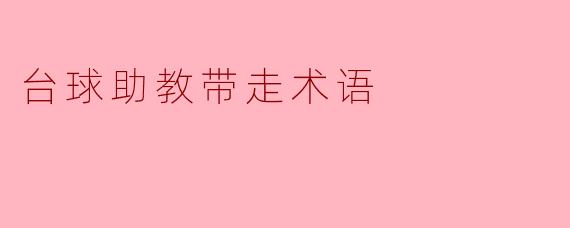 台球助教带走术语