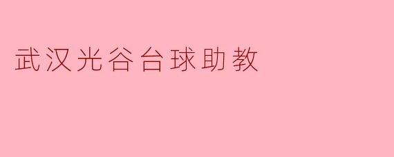 武汉光谷台球助教