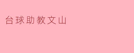 台球助教文山